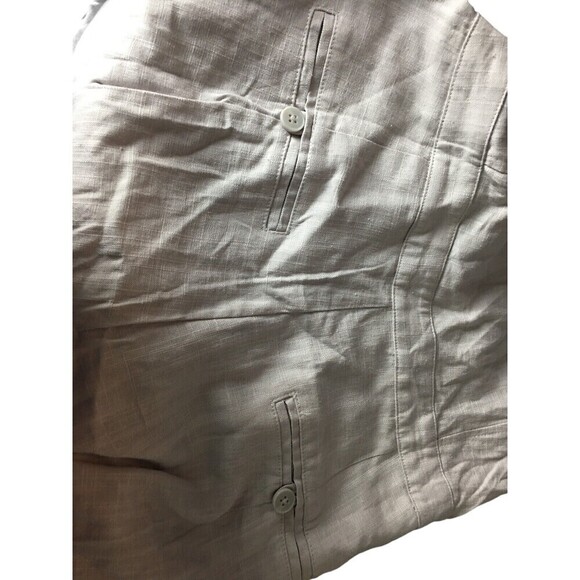 Avec Les Filles Jumpsuit Women's Size Medium Mineral Gray Sleeveless Button Up - Picture 8 of 10